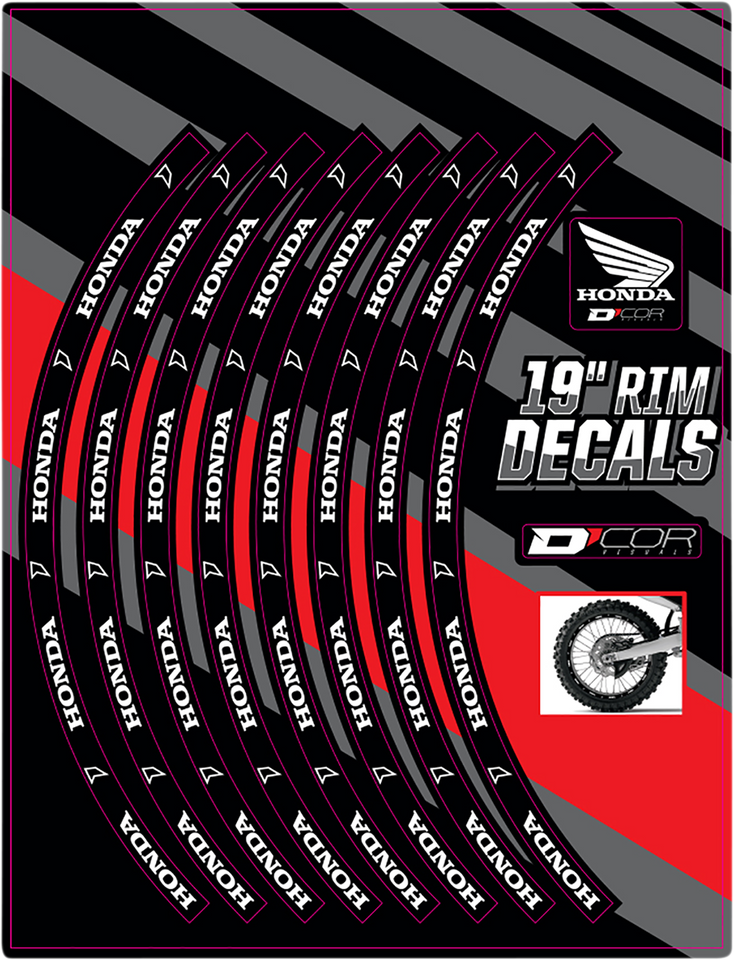 Rim Decal - Honda Logo - 19" Rear