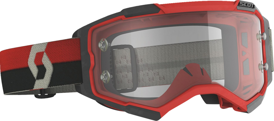 Fury Goggle - Red/Black - Clear Works - Lutzka's Garage