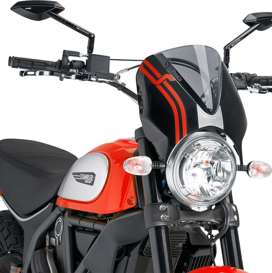 New Generation Windscreen - 12-1/4" - Smoke - Scrambler