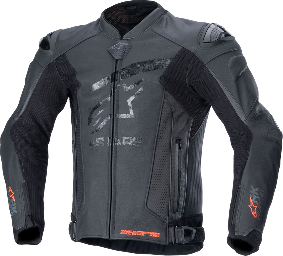 GP Plus R v4 Rideknit® Leather Jacket - Black/Black - 48 - Lutzka's Garage