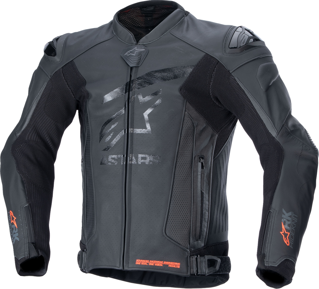 GP Plus R v4 Rideknit® Leather Jacket - Black/Black - 48 - Lutzka's Garage