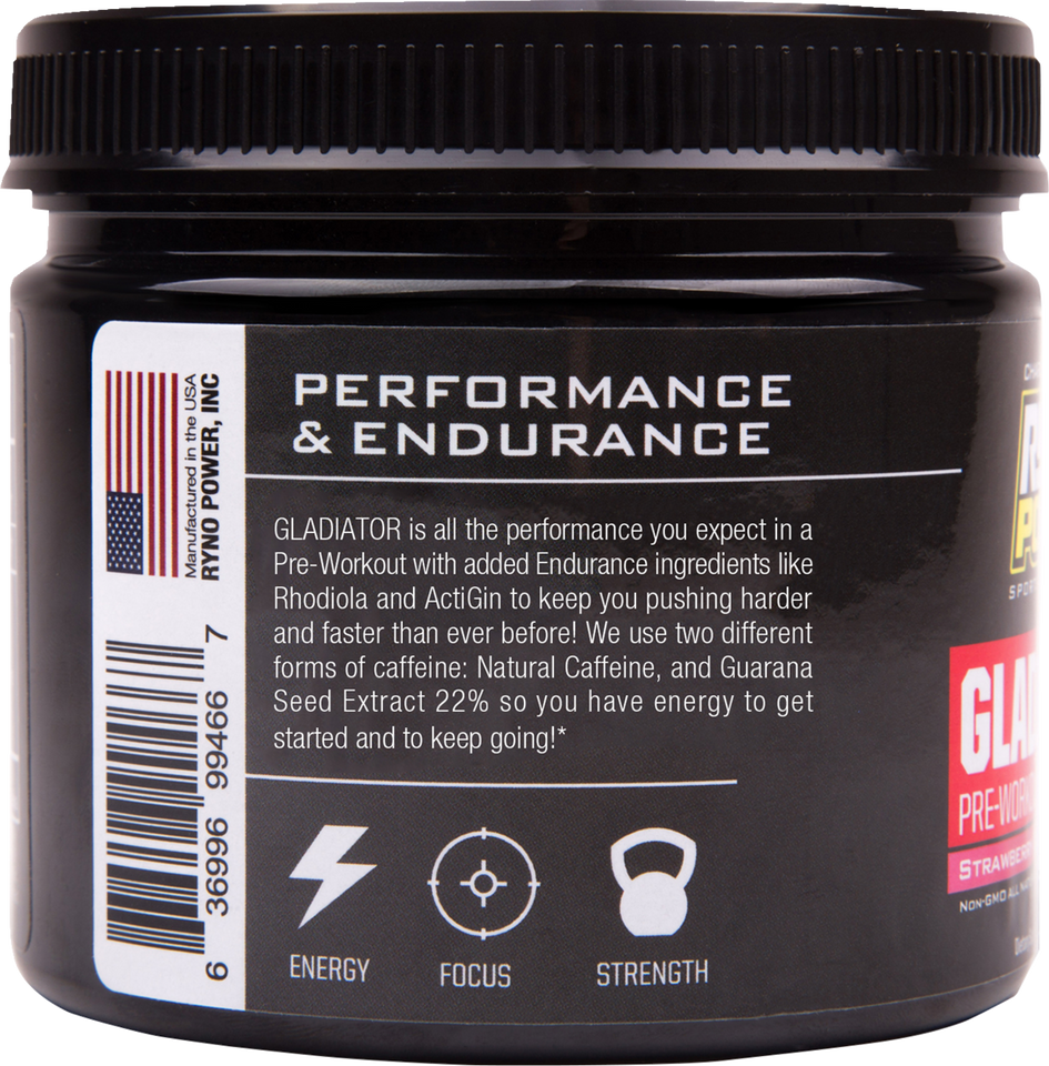 Gladiator Pre-Workout Drink Mix - Tub - Strawberry Lemonade