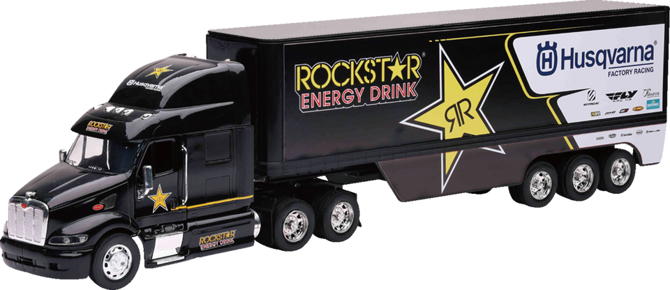 Peterbilt Rockstar Husqvarna Factory Race Team Truck - 1:32 Scale - Black/Yellow - Lutzka's Garage