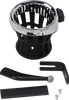 Drink Holder - Passenger Mount - Chrome/Black - Lutzka's Garage