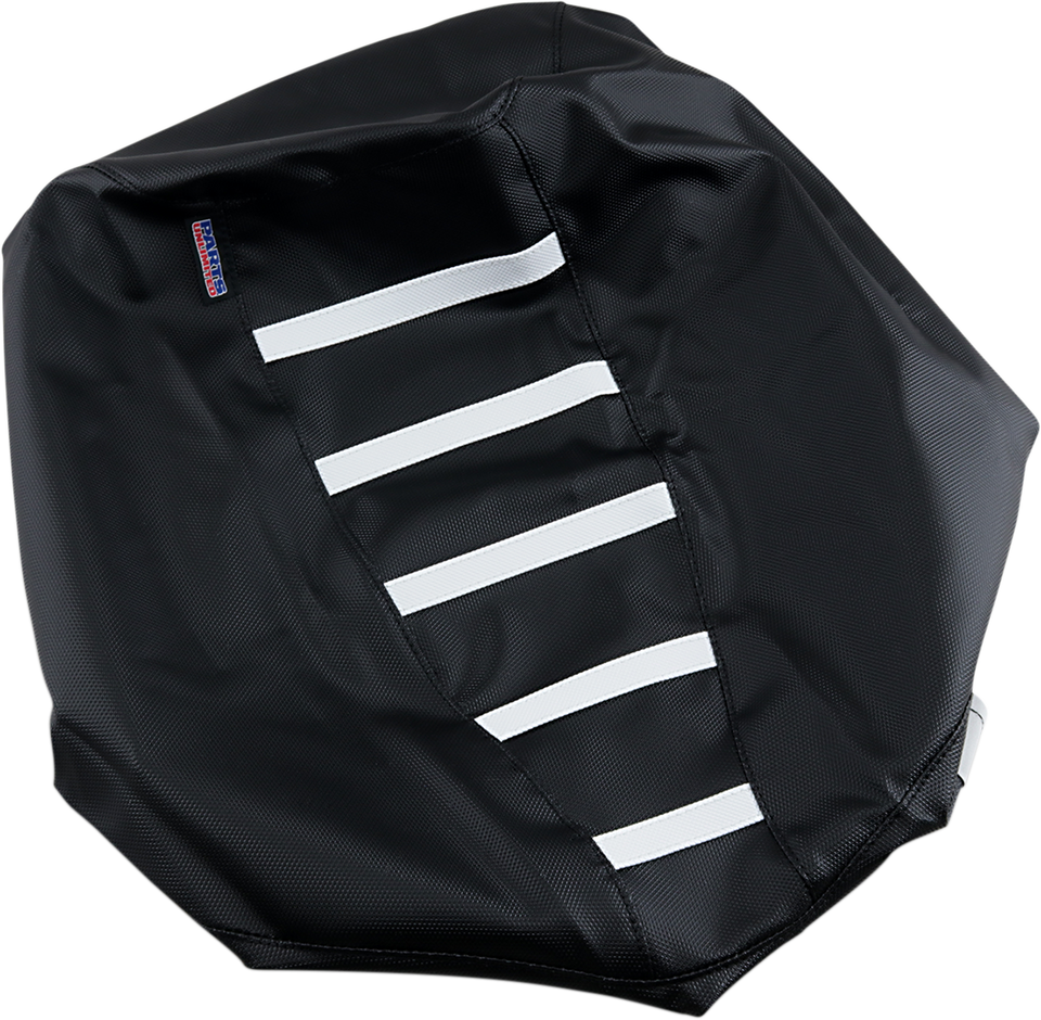 Ribbed Seat Cover - Black/White - Arctic Cat - Lutzka's Garage