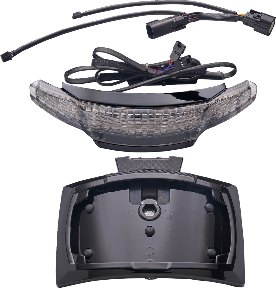 Taillight/License Plate Holder - Light Smoke Lens - Black - Lutzka's Garage