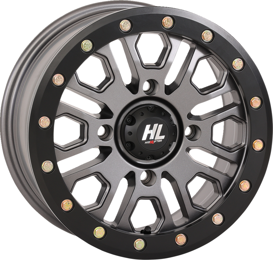 Wheel - HL23 Beadlock - Front/Rear - Gun Metal Gray - 14x7 - 4/156 - 5+2 (+38 mm)