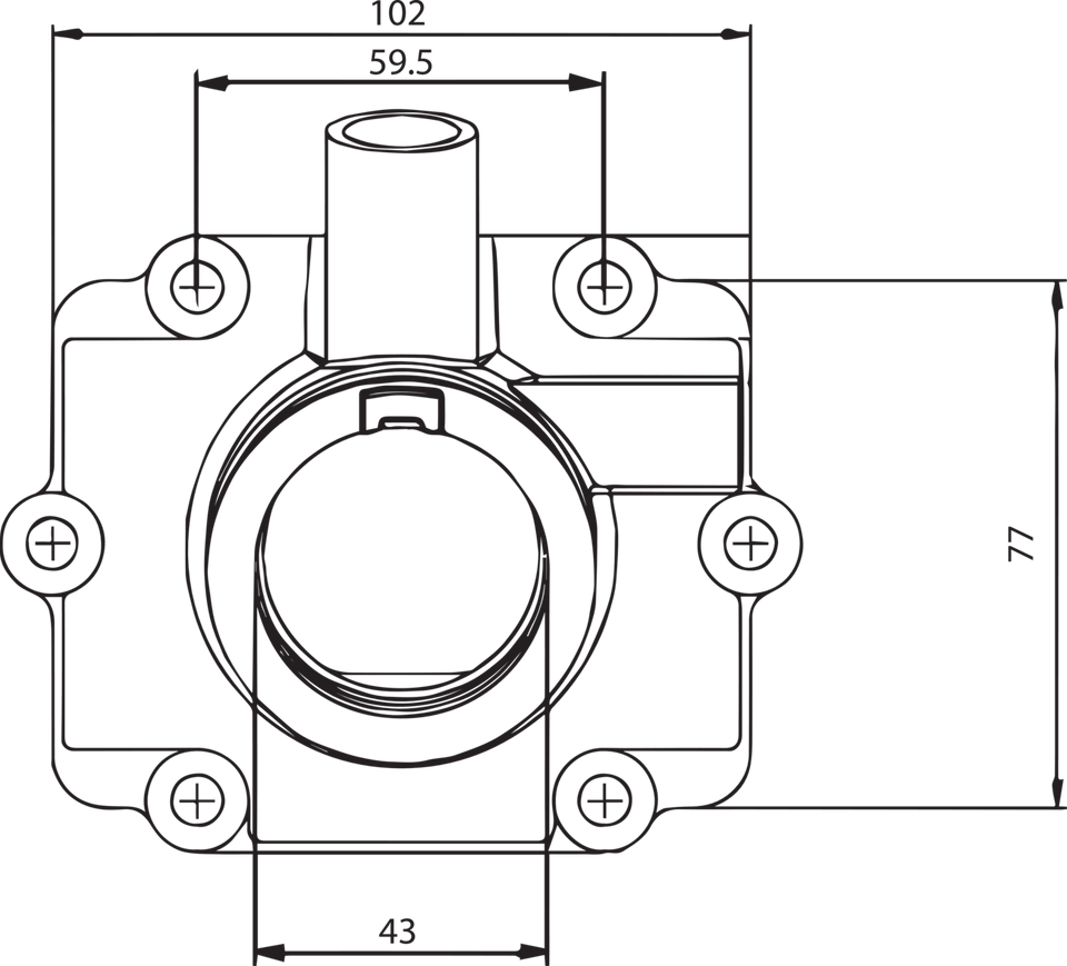 Carburetor Mounting Flange - Polaris