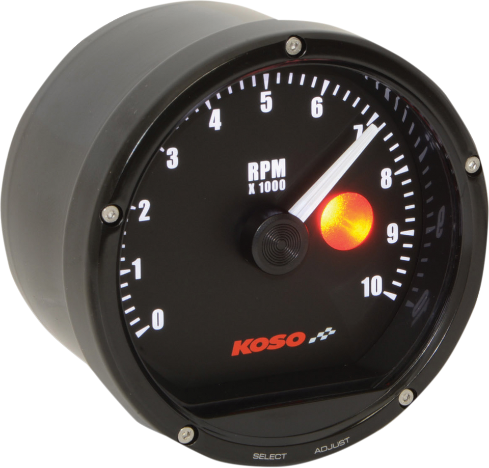 TNT-01R Tachometer with Shift Light - 10,000 RPM - Black Casing/Black Face - 3.41"