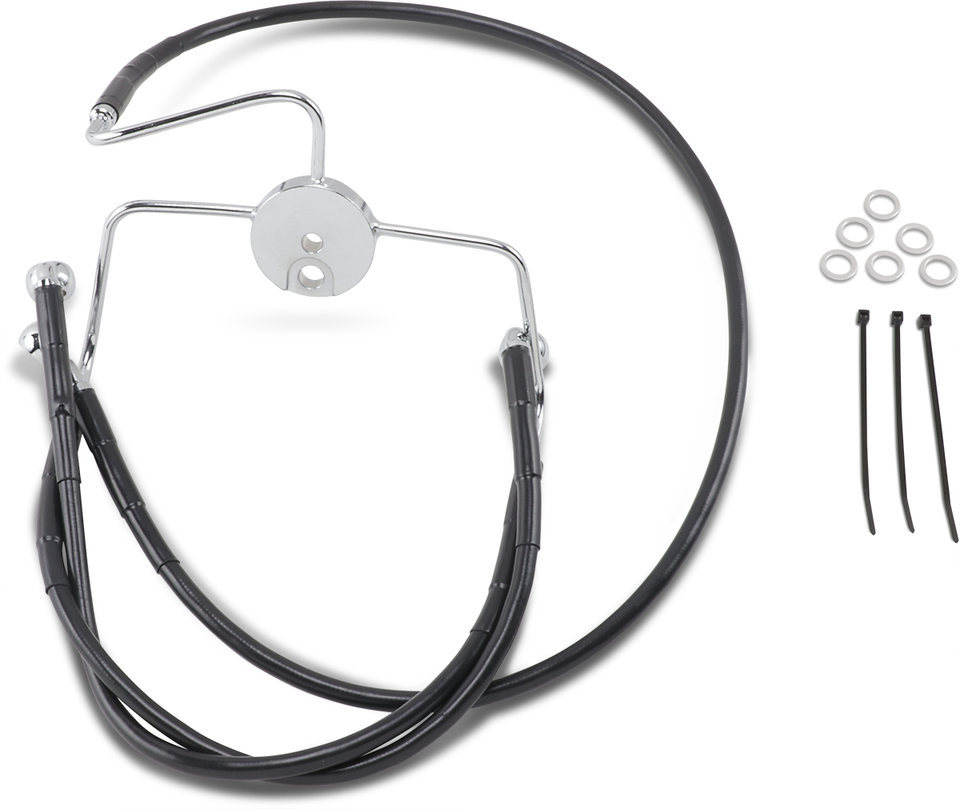 Brake Line - Front - Black - +8" - Lutzka's Garage