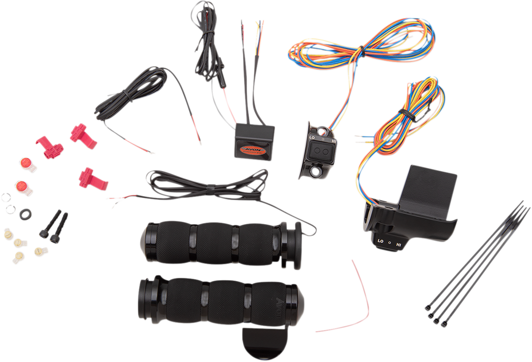 Grips - Heated - Air Cushion - Throttle Boss - TBW - Black - Lutzka's Garage