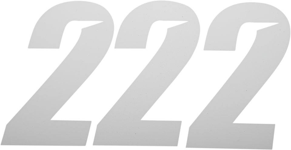 Slash Number Plate - #2 - White - 7" - Lutzka's Garage