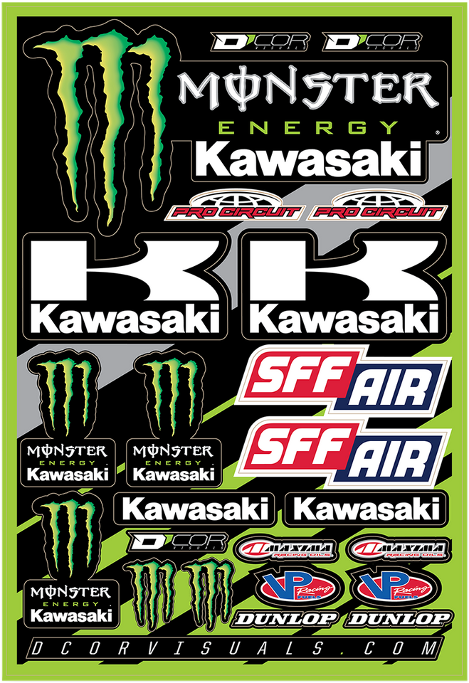 Decal Sheet - Monster Energy - Kawasaki