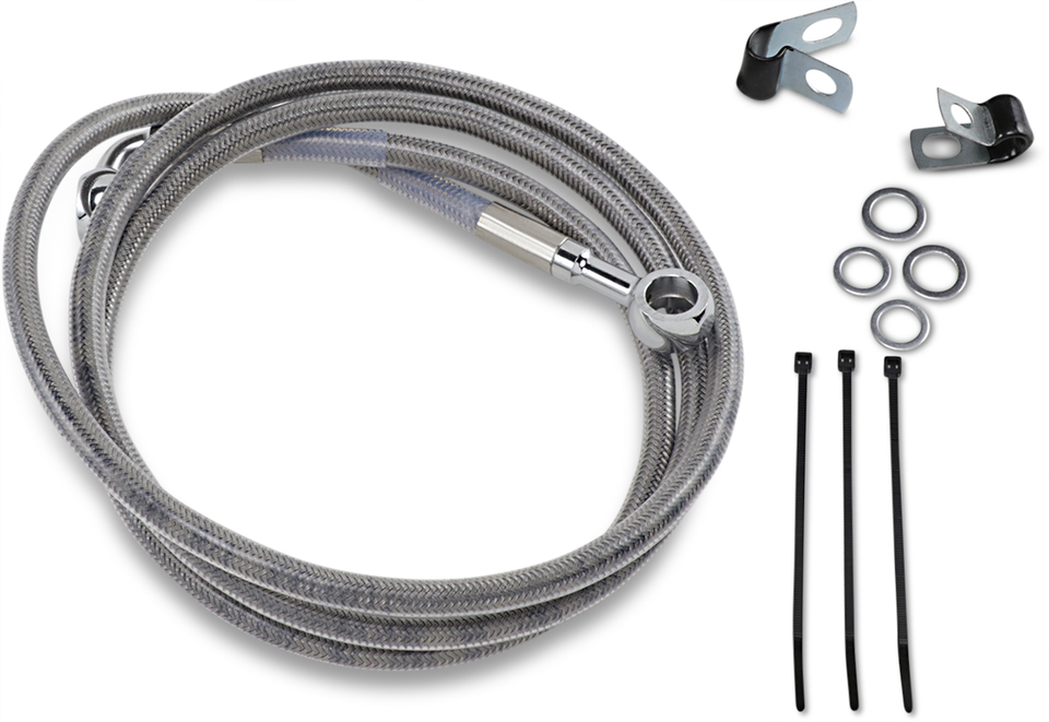 Brake Line - Front - +8" - Stainless Steel - Lutzka's Garage