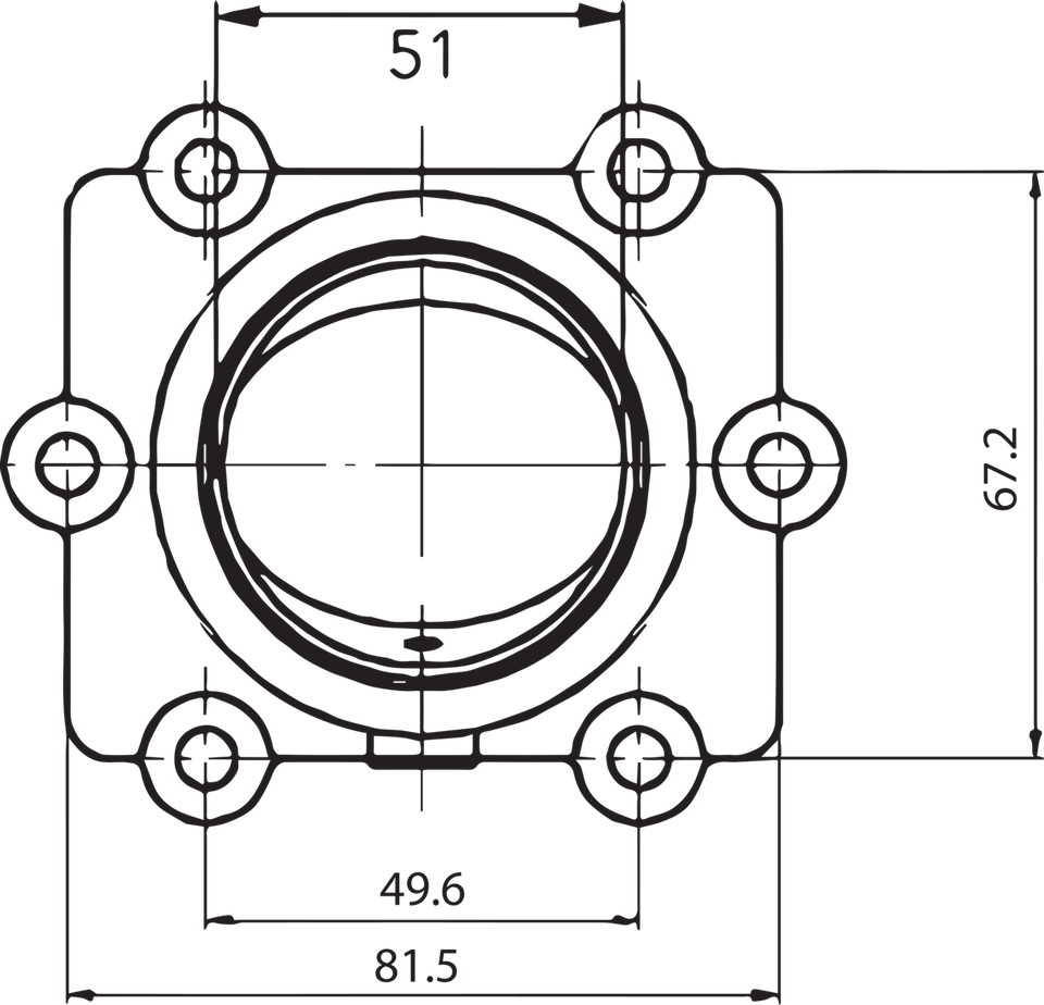 Carburetor Mounting Flange - Arctic Cat