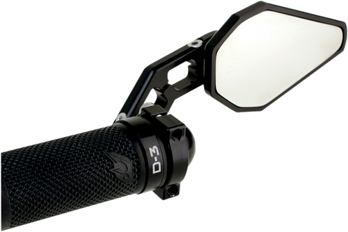 D-Axis Bar-End Mirror - Black - Lutzka's Garage