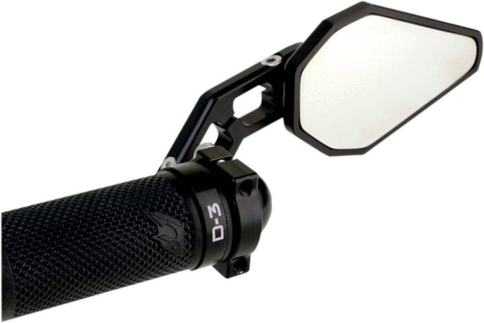 D-Axis Bar-End Mirror - Black - Lutzka's Garage