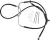 Brake Line - Front - Black - +8" - FXDF 08-17 - Lutzka's Garage