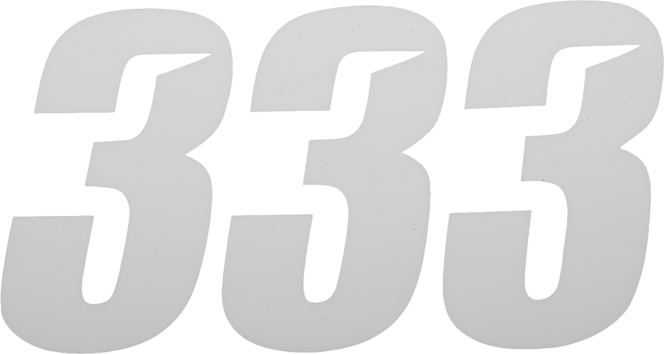 Slash Number Plate - #3 - White - 4" - Lutzka's Garage