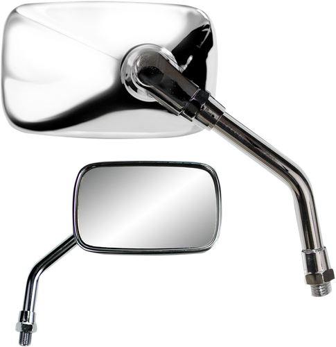 Mini Rectangular Mirror - Chrome - Lutzka's Garage