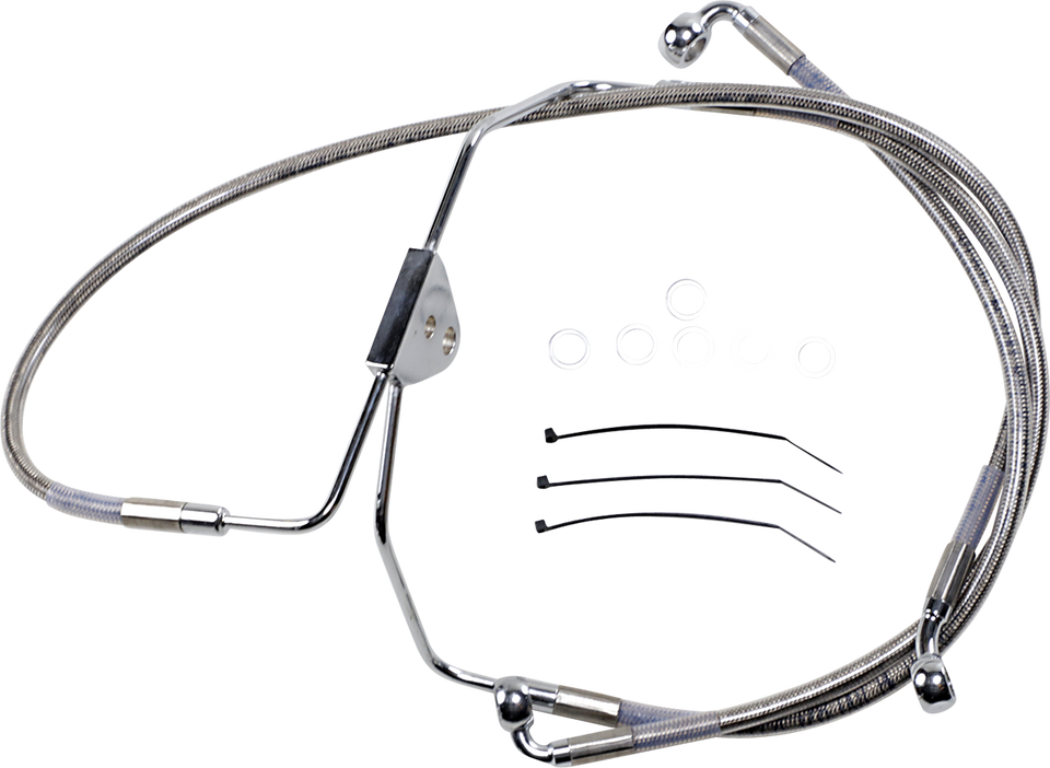 Brake Line - Front - +2" - Touring - Stainless Steel - Lutzka's Garage
