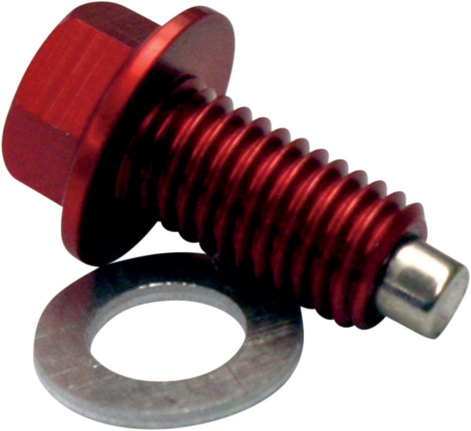 Magnetic Drain Plug - Red - Kawasaki - Lutzka's Garage
