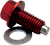 Magnetic Drain Plug - Red - Kawasaki - Lutzka's Garage
