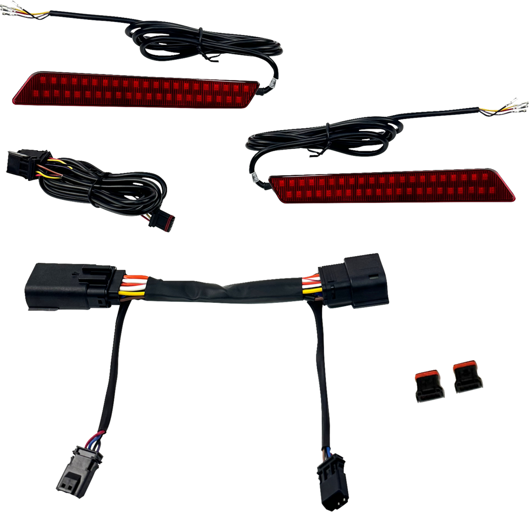 LED Latch Lights - Saddlebag - Red Lens - Lutzka's Garage