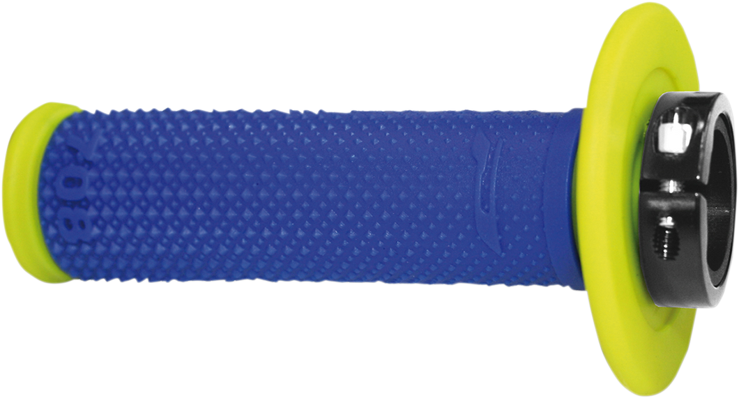 Grips - Locking - 708 - Fluorescent Yellow/Blue
