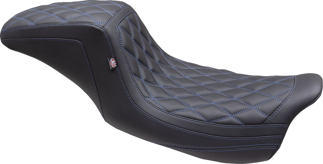 One Piece 2-Up Squareback Seat - Double Diamond - Sky Blue Stitch - FL 08-23