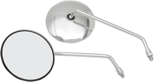 Mirrors - Classic - OE Replacement - Side View - Round - Chrome - Left/Right - Lutzka's Garage