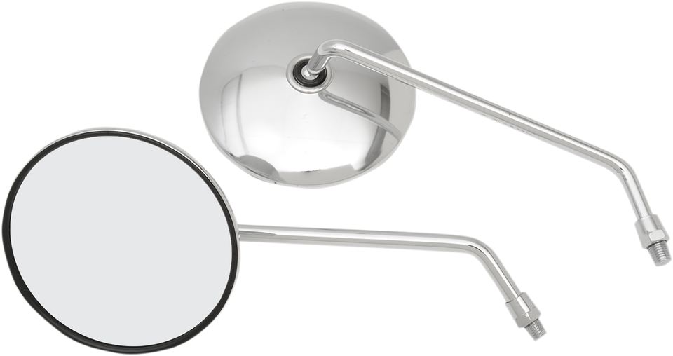 Mirrors - Classic - OE Replacement - Side View - Round - Chrome - Left/Right - Lutzka's Garage