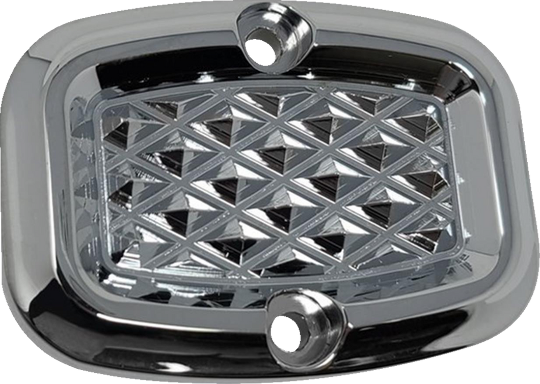Rear Master Cylinder Cover - Diamondback - Chrome - Lutzka's Garage