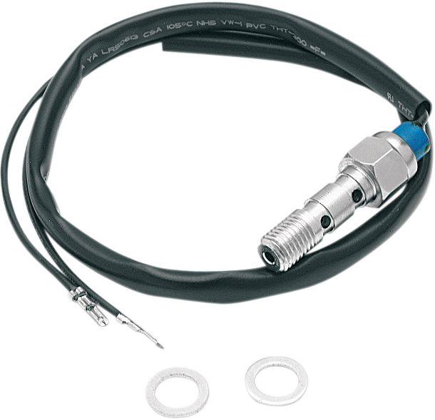 Hydraulic Brake Light Switch - Double Bleed - 1 mm - Chrome - Lutzka's Garage