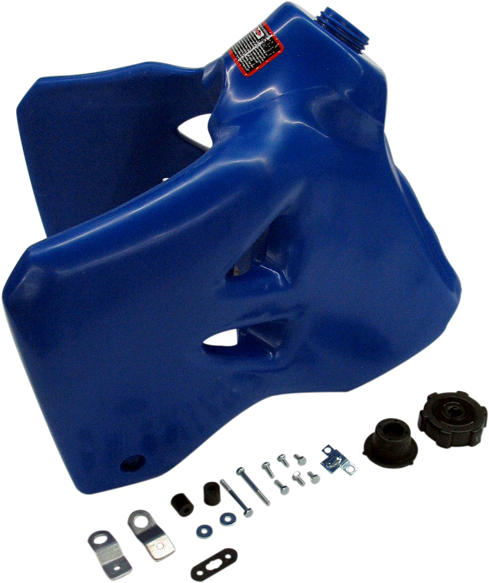 Large-Capacity Gas Tank - Blue - Kawasaki/Suzuki - 4.0 Gallon - Lutzka's Garage
