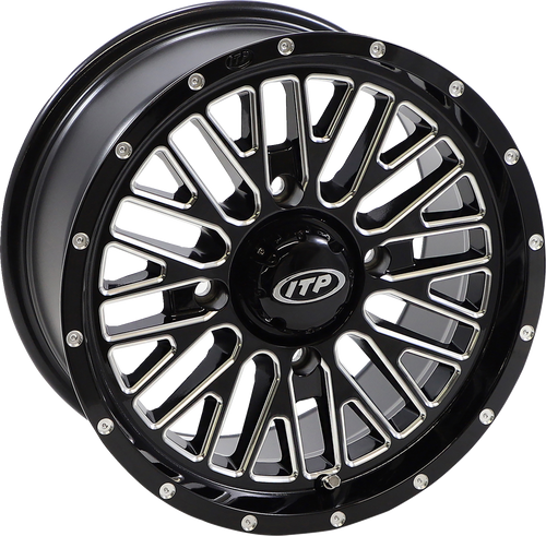 Wheel - Momentum - Front/Rear - Black/Milled - 14x7 - 4/137 - 5+2 (+30 mm)