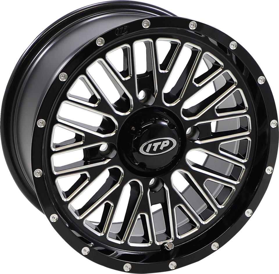 Wheel - Momentum - Front/Rear - Black/Milled - 14x7 - 4/137 - 5+2 (+30 mm)