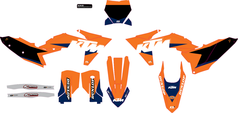 Graphic Kit - Black - KTM Racing - Lutzka's Garage