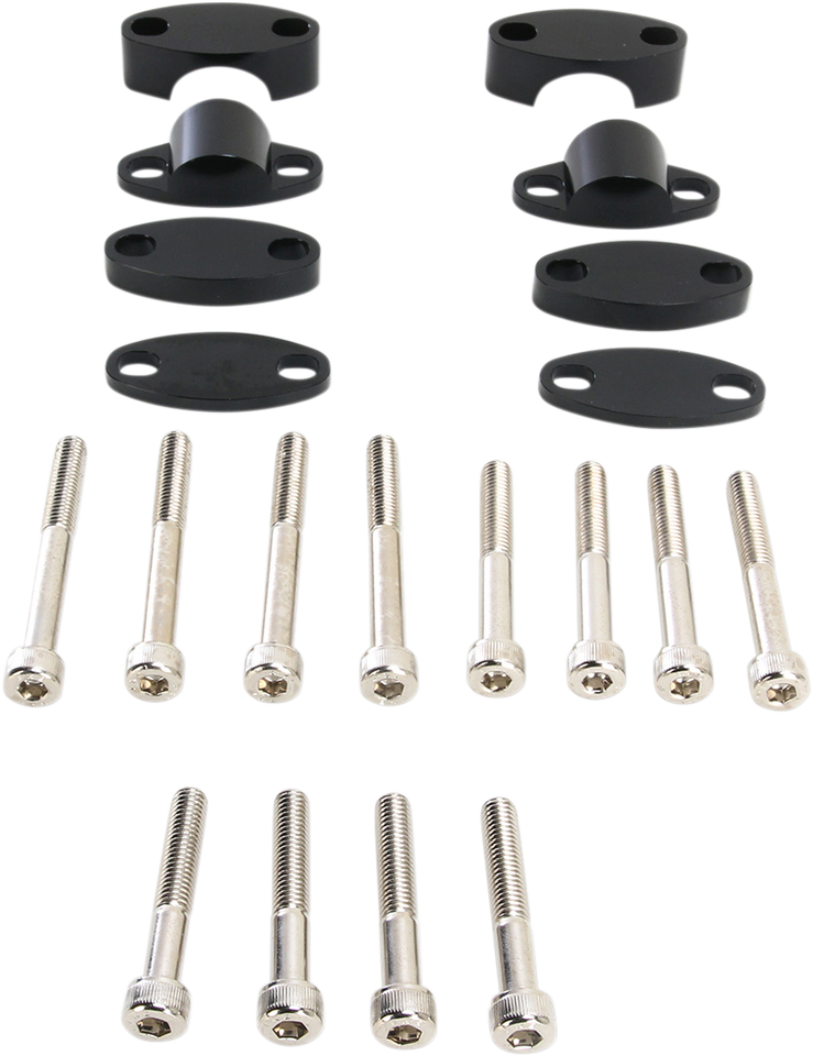 Riser Kit - 1-1/8" - Black - Lutzka's Garage