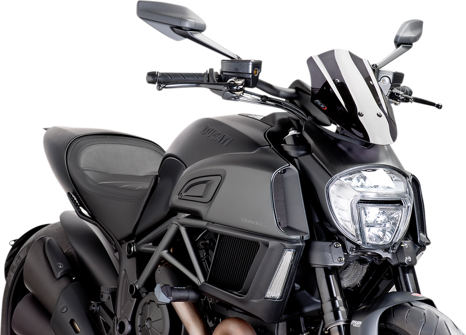 New Generation Windscreen - 11-1/2" - Dark Smoke - Diavel - Lutzka's Garage
