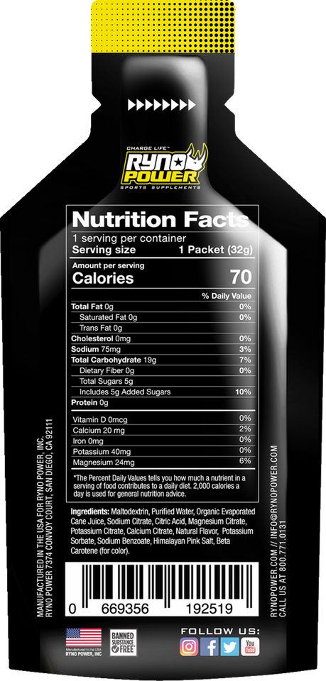 Mana Performance Gel - Lemon Meringue - 12 Pack with Display Caddy