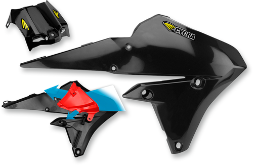 PowerFlow Shrouds - with Air Box Cover - Black - Lutzka's Garage