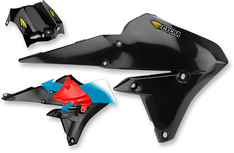 PowerFlow Shrouds - with Air Box Cover - Black - Lutzka's Garage