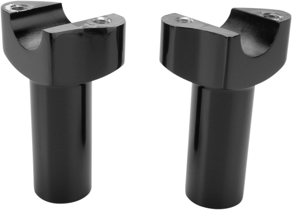 Risers - Straight - 3-1/2" - Black - Lutzka's Garage