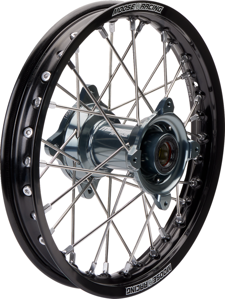 Wheel Assembly - SX-1 - Complete - Rear - Black Wheel/Gray Hub - 14x1.6