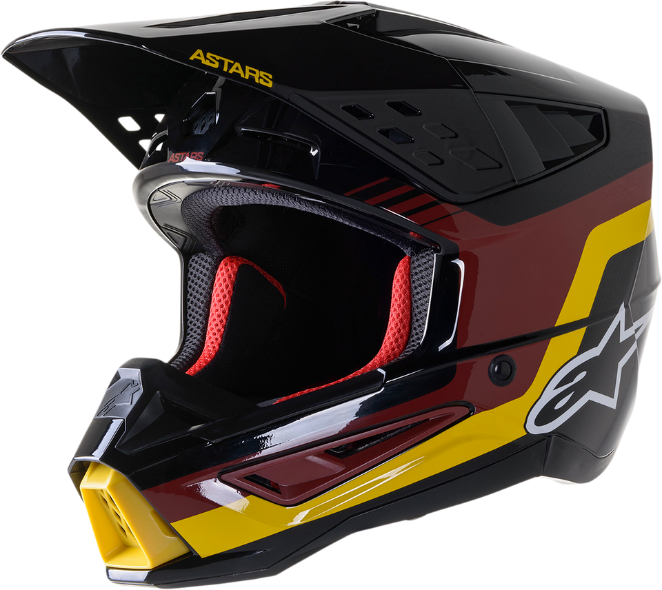 SM5 Helmet - Venture - Black/Bordeaux/Yellow/Glossy - Small - Lutzka's Garage