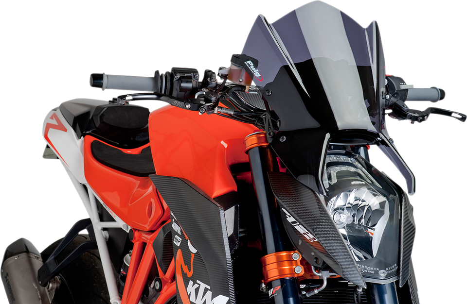 New Generation Windscreen - 16-1/2" - Dark Smoke - KTM 1290 - Lutzka's Garage
