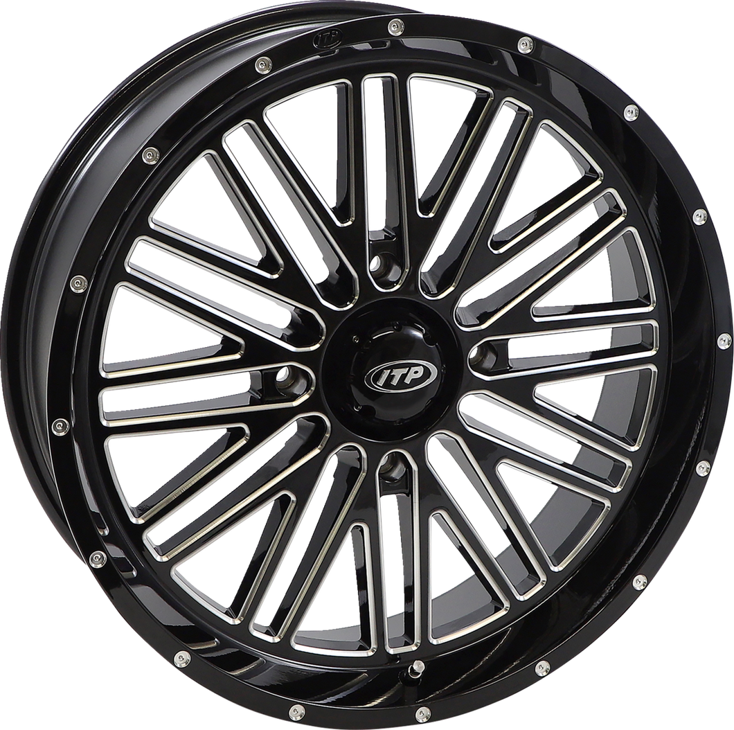 Wheel - Momentum - Front/Rear - Black/Milled - 24x6.5 - 4/137 - 4+2.5 (+10 mm)