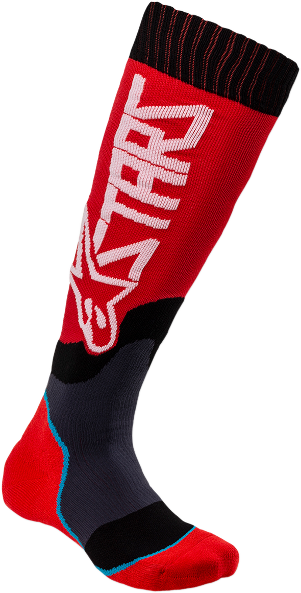 MX Plus 2 Youth Socks - Red/White - Medium/Large - Lutzka's Garage