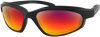 Fat Boy Sunglasses - Matte Black - Purple/Red Revo - Lutzka's Garage
